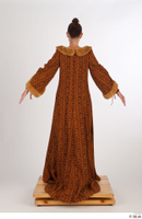  Photos Woman in Historical Dress 34 15th century Historical clothing a poses brown dress whole body 0005.jpg